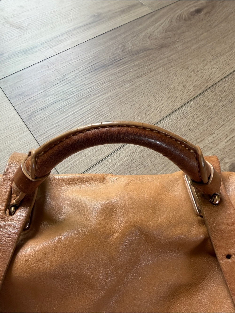 Marc Jacobs Cognac Real Leather Buckle Satchel - Lock ‘N Roll Rue - Picture 4 of 10